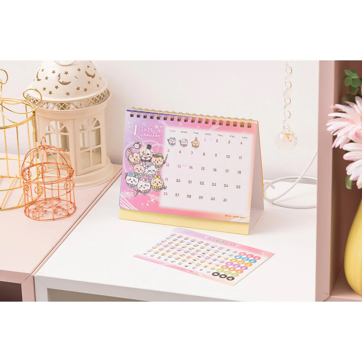 Chiikawa Magical Chiikawa 2025 January start desk calendar (with mini stickers)